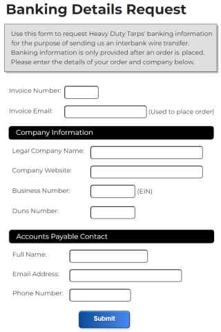 Precautions when sharing company banking details