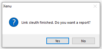 Link Sleuth Report Option