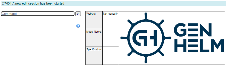 GenHelm Initial Screen