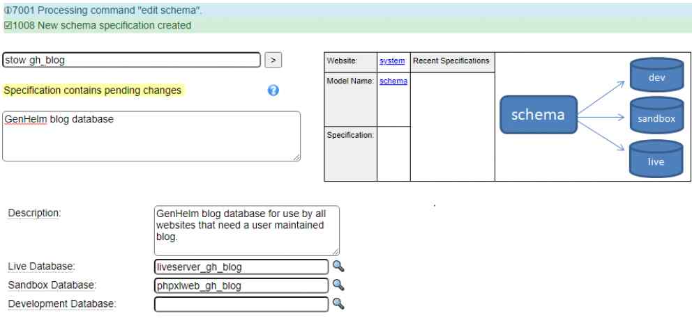 GenHelm - Loading the GenHelm Blog Database Schema