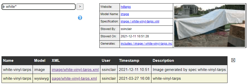 Example of edit command with a wildcard