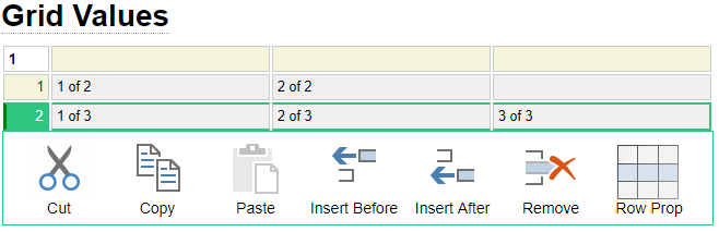 Adding row properties