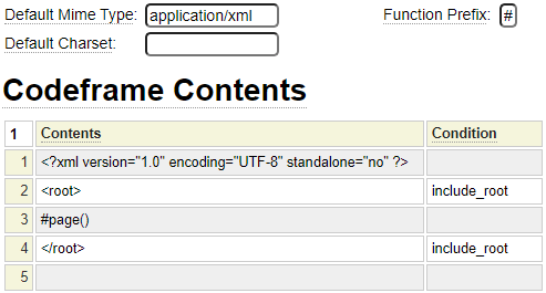 Sample spec snippet for codeframe model