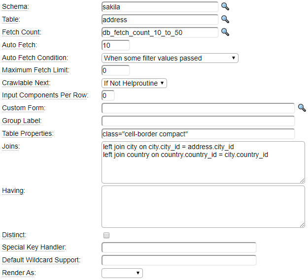 Address browse model specification