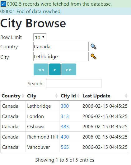 City browse helproutine