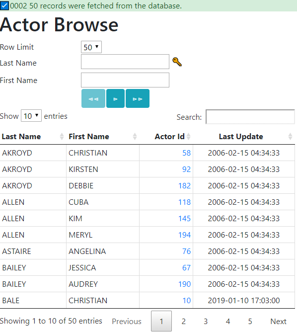 Database Fetch vs. Local Rows