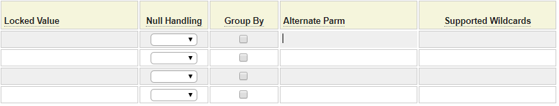 Additional key and filter column definitions