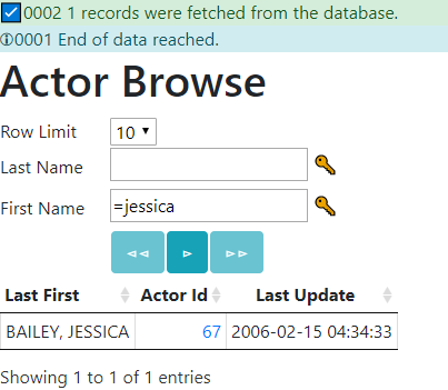 Skipping key fields and using wildcards