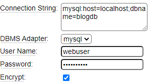 Sample db_config definition