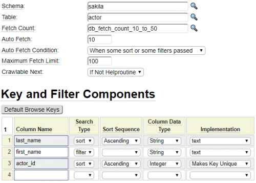 Sample db_table_browse definition