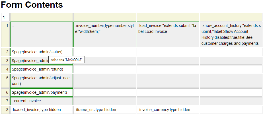 Order admin form definition