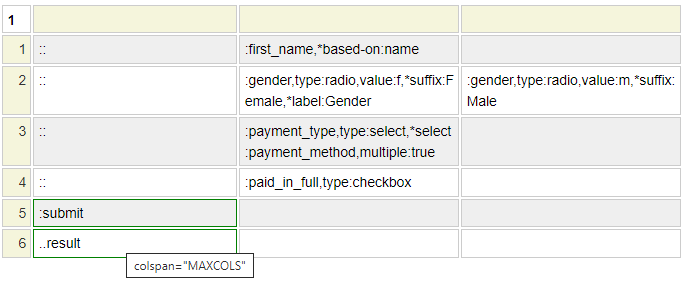 Result field required for demo form_handler