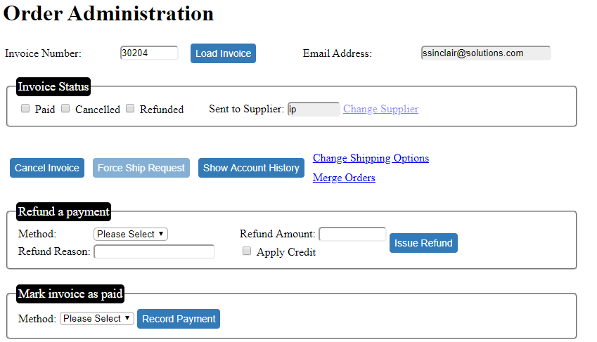 Sample Order Form