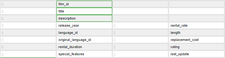 Sample form showing label placeholders