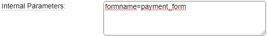 Form name overridden using internal parameters