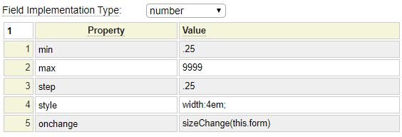 html_field_type definition for dimension