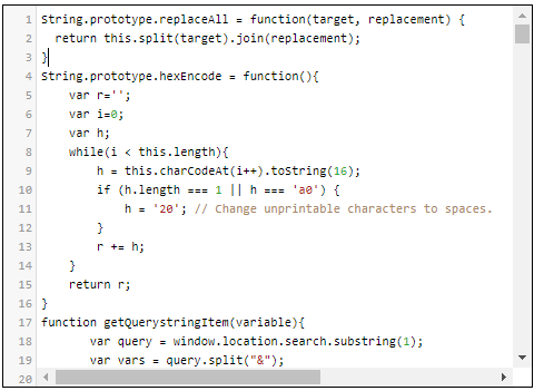 This is a sample specification for the javascript model.