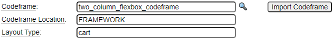 Linking the layout to a codeframe