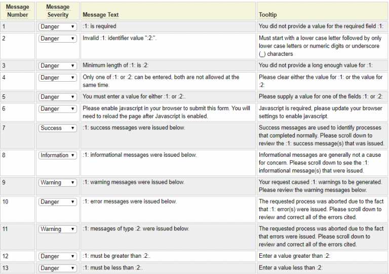 Demob General Message Example GenHelm - messages Model Help