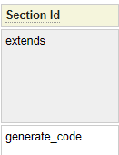 Custom code section id