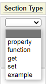 Section Type Selector