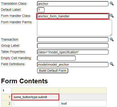 Adding a button to the anchor model