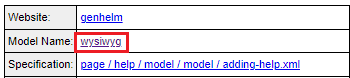 Model help link
