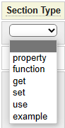 php_class Section Types