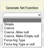Set Function Options