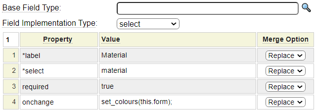 html_field definition for a field that uses the material select class