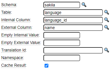 This is a sample specification for the select_db_column_values model