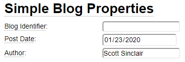 Simple Blog Properties