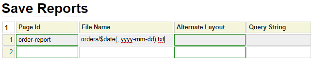 Transaction report settings