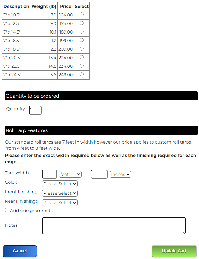 Product Item with Many Properties