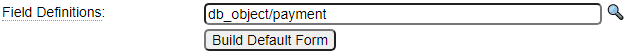 Enter your object name in the field definitions control