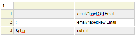 Form containing two email address fields