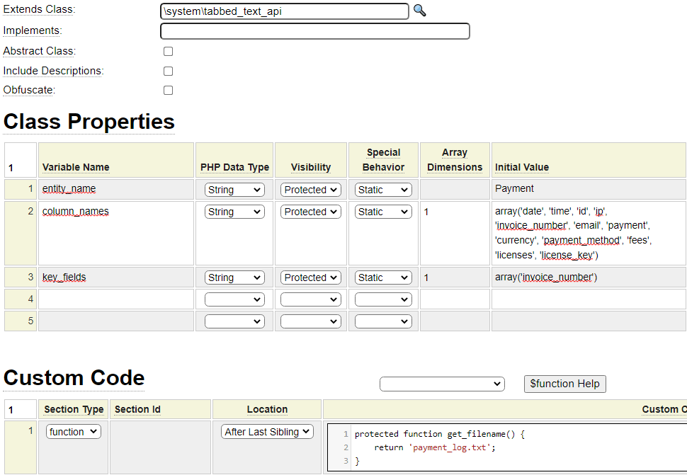 Sample payment_api class