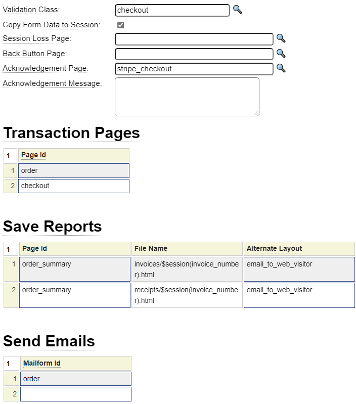 Sample transaction model details