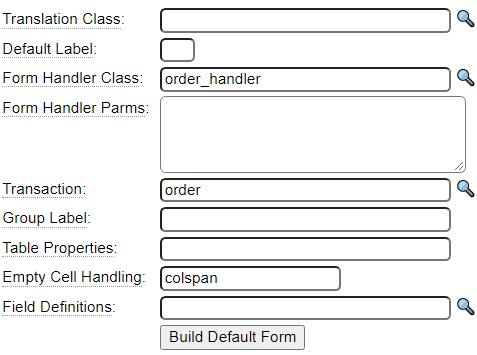 Various form properties