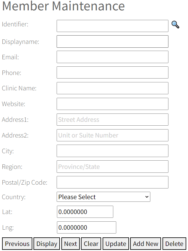 Sample database maintenance program