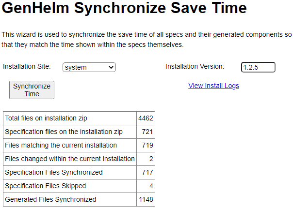 install/syncsavetime results