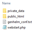 Files contained in the system zip file
